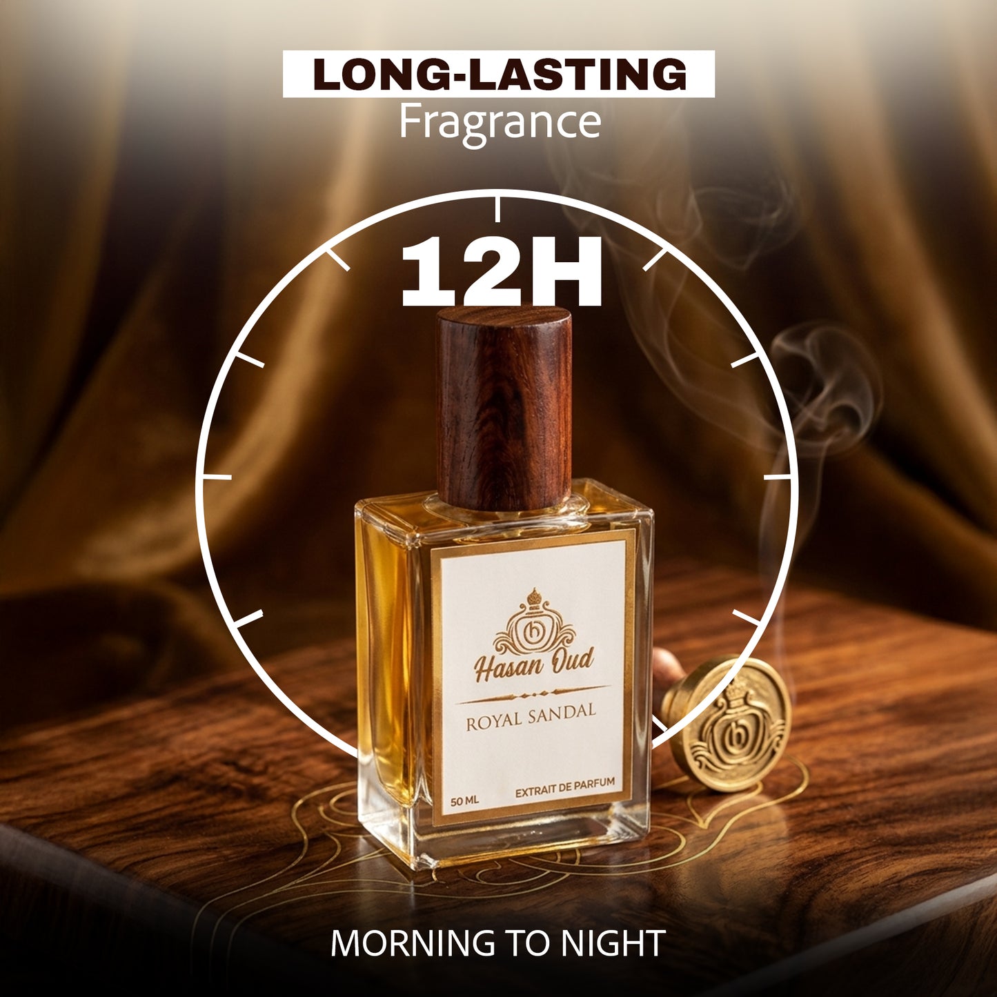 Royal Sandal Smoky Sandalwood Perfume by Hasan Oud