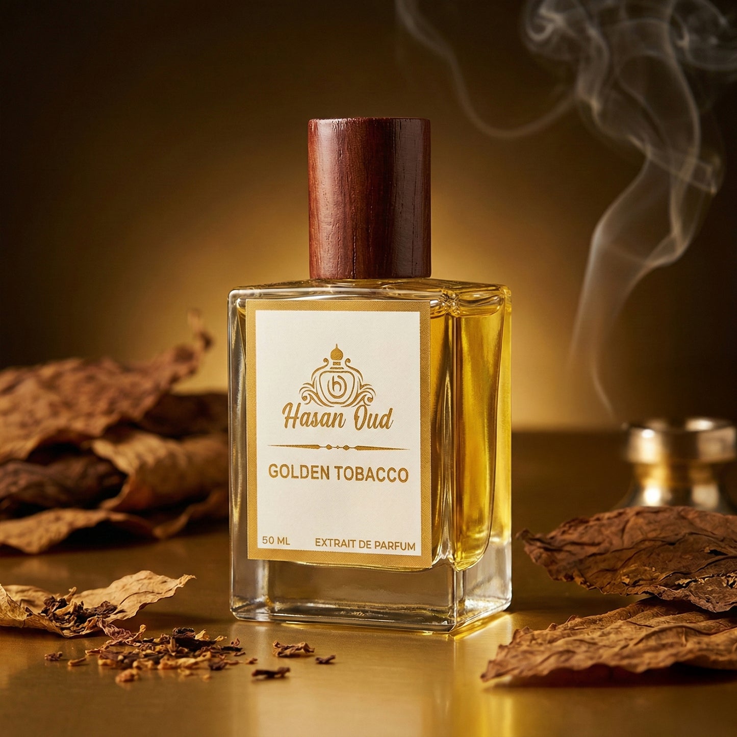 Golden Tobacco Perfume by Hasan Oud Long Lasting Boozy Tobacco Fragrance