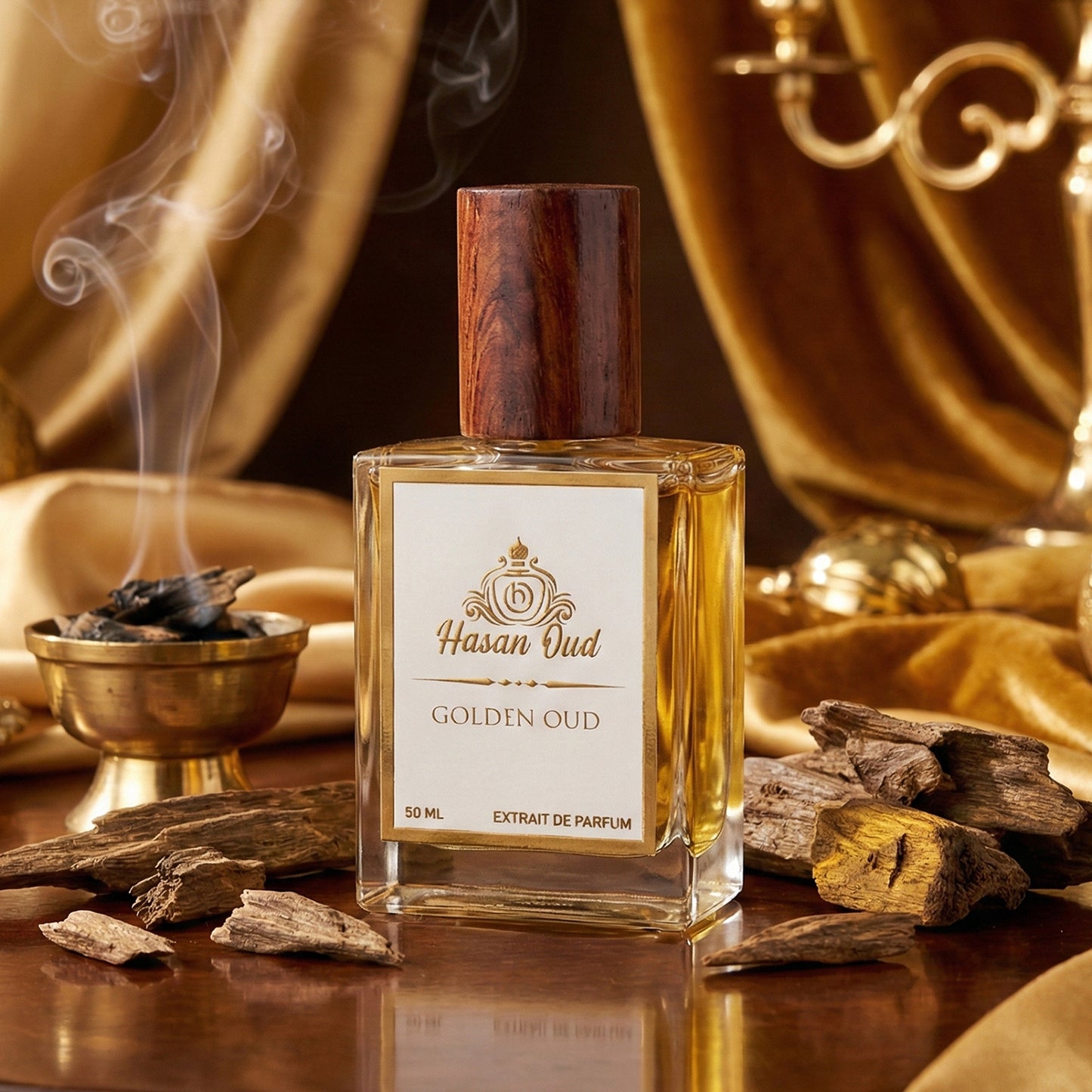 Golden Oud Premium Fragrances By Hasanoud Pure Perfume 50ml