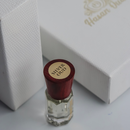 Silver Oud Premium Alcohol Free Attar By Hasan Oud